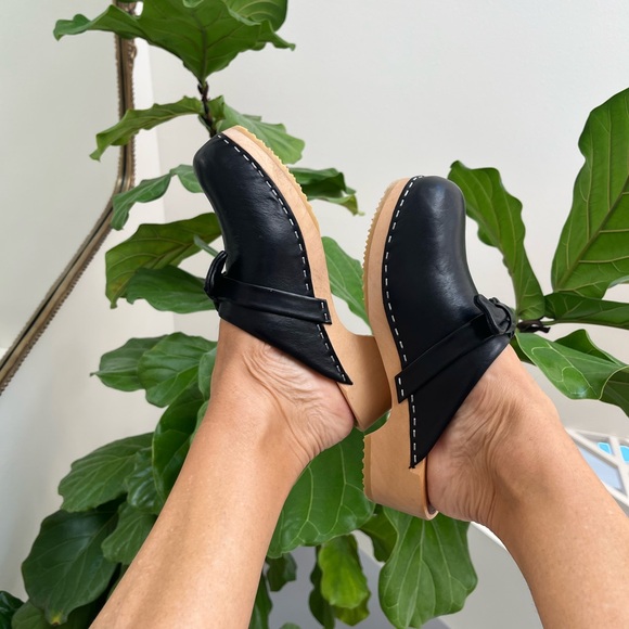 Free People Swedish Hasbeens NWT Bow Husband slip In Clog size 7.5 to 8 LOVE❤️ - Picture 7 of 16